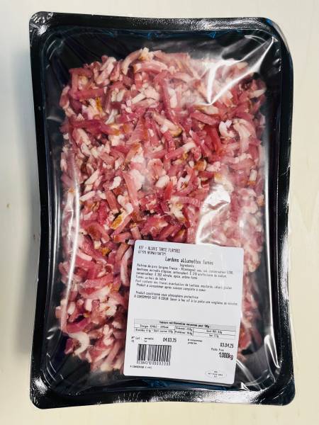 Lardons allumettes fumés frais 1kg MULLER - ATF Bernolsheim proche Strasbourg / Haguenau  Alsace Bas Rhin